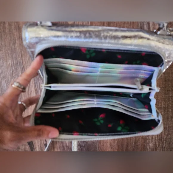 Betsey Johnson Metallic Silver Purse - Picture 3 of 5